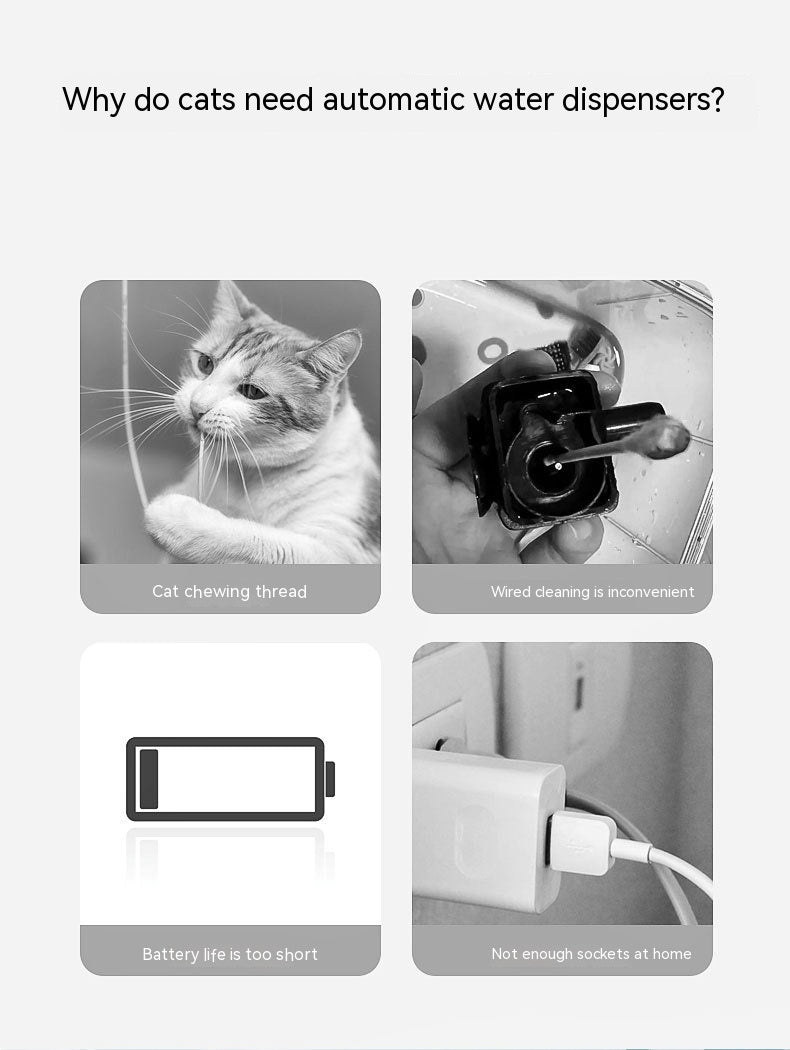 Cat Water Station – Wireless, Silent, and Mess-Free!