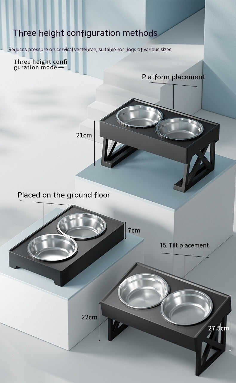 Adjustable Elevated Dog Bowl – Slow Feeder with Anti-Choke Design