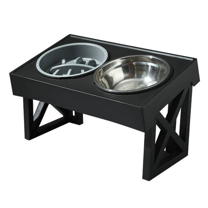 Adjustable Elevated Dog Bowl – Slow Feeder with Anti-Choke Design